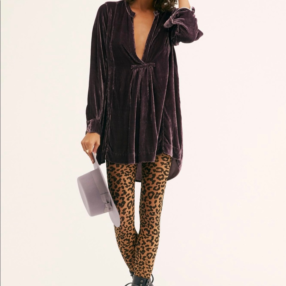 Free People velvet mini dress